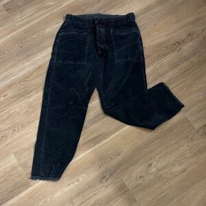 Free People Black Corduroy Drawstring Pants